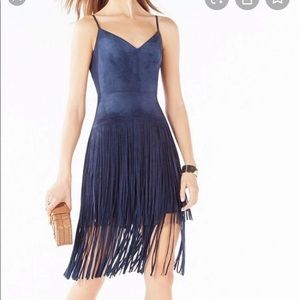 BCBGMAXAZRIA EVIN FRINGE DRESS